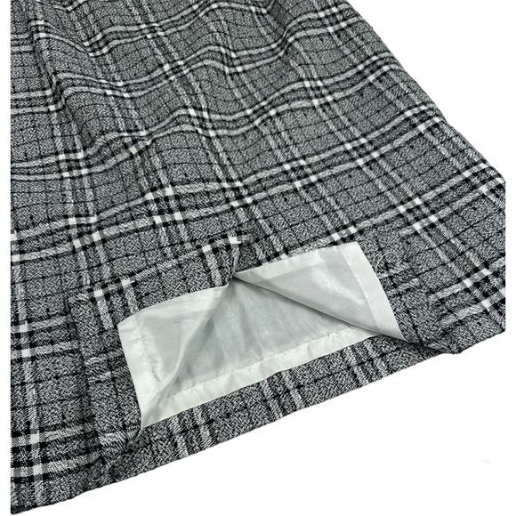 Pendleton Black & White Plaid Mini Pencil Skirt 100% Cotton - Picture 4 of 8